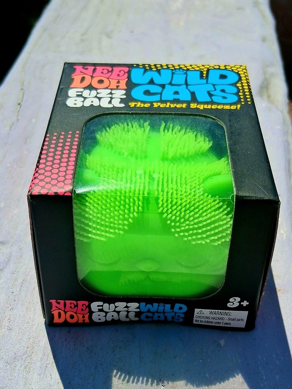 NEEDOH Wild Cats Fuzz Ball - Neon Green SQUEEZY FIDGET TOY New IN BOX Schylling